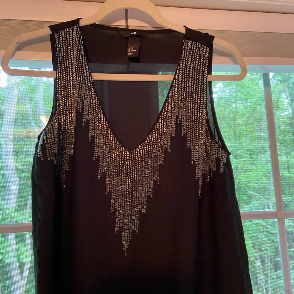 Women’s black and silver dress